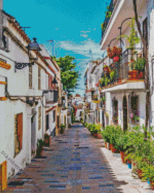 Marbella Old Town View Diamond Painting