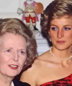 Margaret Thatcher With Princess Diana Diamond Painting