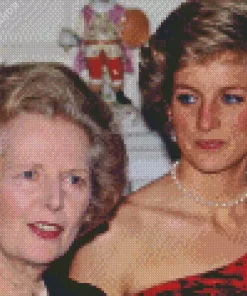 Margaret Thatcher With Princess Diana Diamond Painting