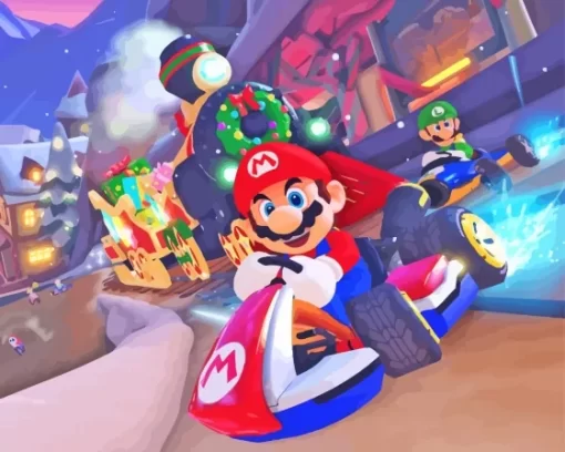 Mario Kart Racing Game Diamond Painting