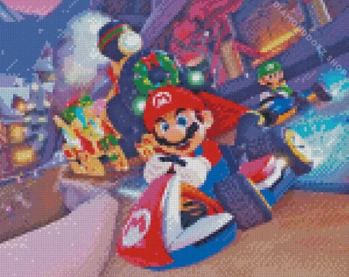 Mario Kart Racing Game Diamond Painting