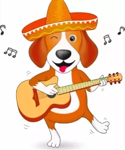 Mexican Cute Cartoon Dog Diamond Painting