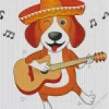 Mexican Cute Cartoon Dog Diamond Painting