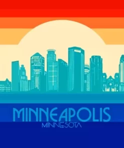 Minneapolis Skyline Poster Diamond Painting