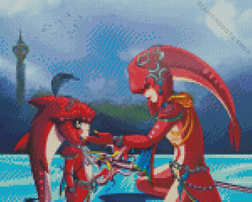 Mipha And Sidon Zelda Diamond Painting