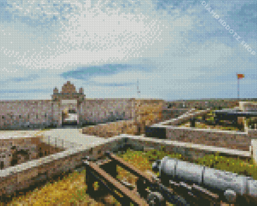 Mola Fortress Spain Diamond Painting