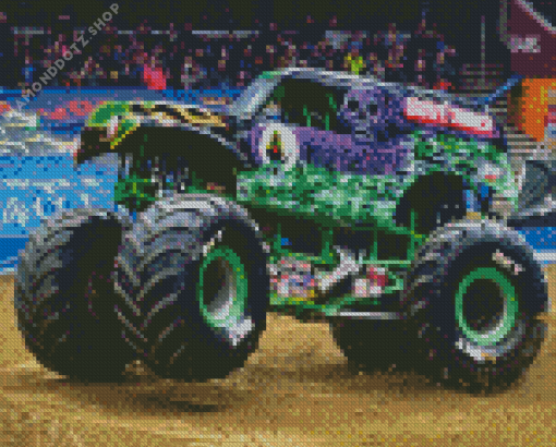 Monster Truck Grave Digger Diamond Painting