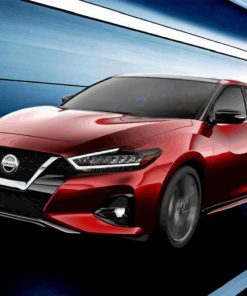 Nissan Maxima Red Car Diamond Painting