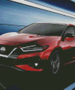 Nissan Maxima Red Car Diamond Painting