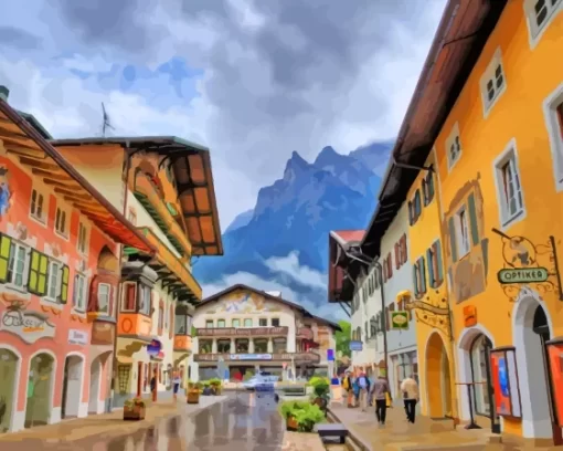 Old Town Mittenwald Germany Diamond Painting