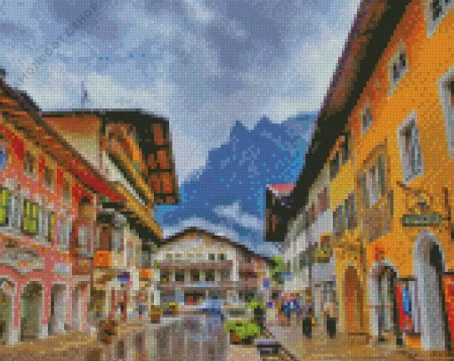 Old Town Mittenwald Germany Diamond Painting