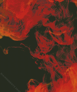 Orange Smoke Diamond Painting