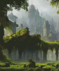 Overgrown City Diamond Painting