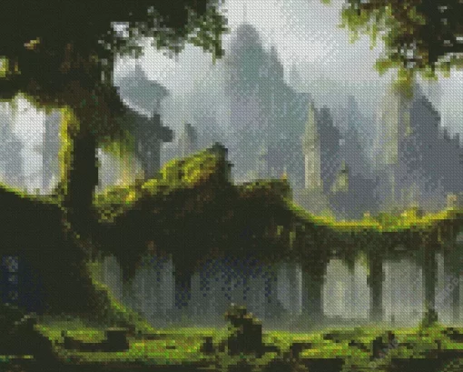 Overgrown City Diamond Painting