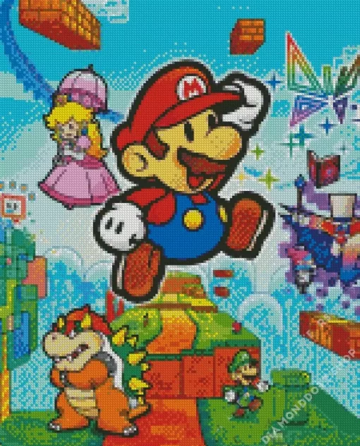 Paper Mario Game Diamond Painting