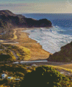 Piha New Zealand Beach Diamond Painting