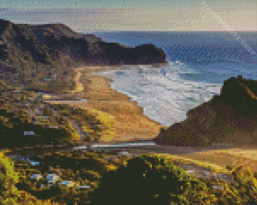 Piha New Zealand Beach Diamond Painting