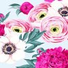 Pink Peonies And Ranunculus Diamond Painting