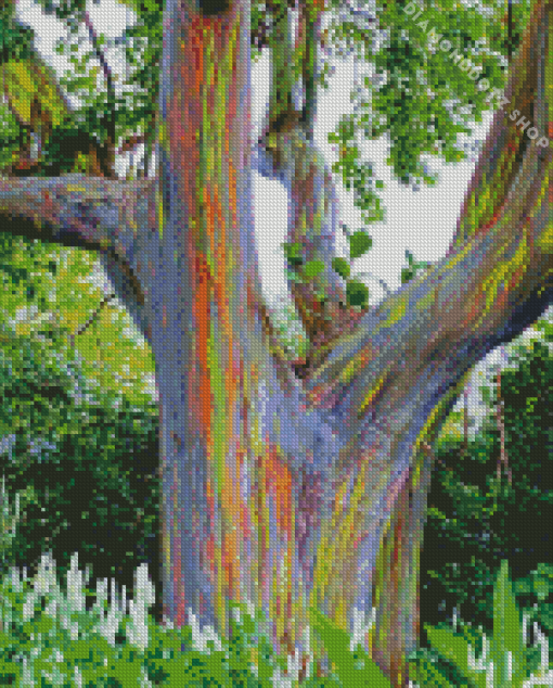 Rainbow Eucalyptus Tree Diamond Painting