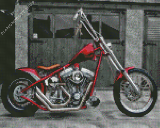 Red Chopper Diamond Painting