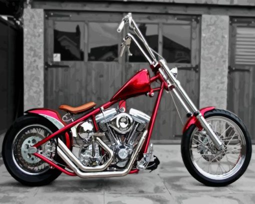 Red Chopper Diamond Painting