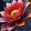 Red Magical Flower Diamond Painting