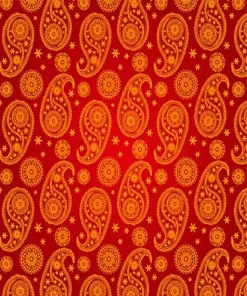 Red And Yellow Indian Pattern Diamond Painting