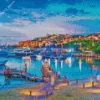 Sardinia Harbor Sunset Time Diamond Painting