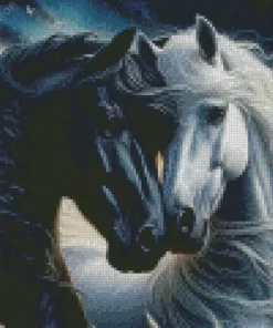 Stallion Horses Couple Diamond Painting