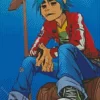 Stuart 2 D Gorillaz Diamond Painting