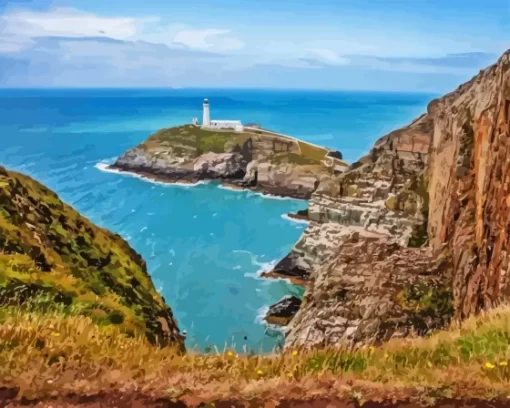 Wales South Stack Island Diamond Painting