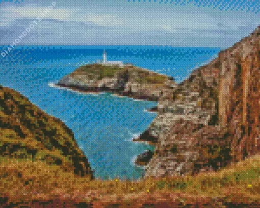 Wales South Stack Island Diamond Painting