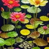 Water Lilies Plant Diamond Painting