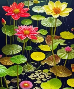 Water Lilies Plant Diamond Painting