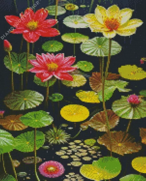 Water Lilies Plant Diamond Painting