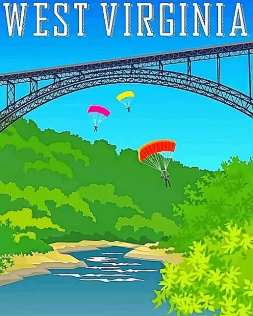 West Virginia Poster Diamond Painting