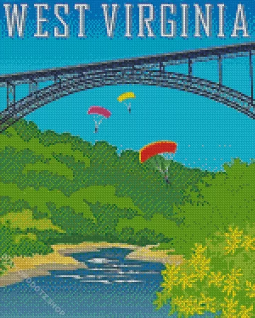 West Virginia Poster Diamond Painting