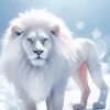 White Snow Lion Diamond Painting