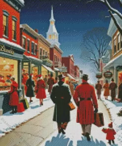 Winter Vintage Christmas Evening Diamond Painting