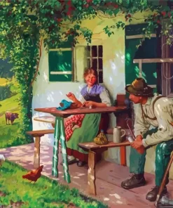 Young Farming Couple Diamond Painting