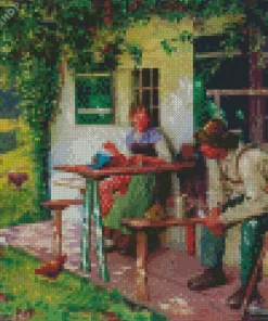 Young Farming Couple Diamond Painting