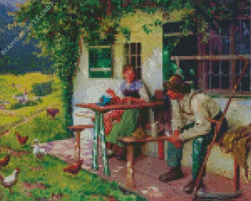 Young Farming Couple Diamond Painting