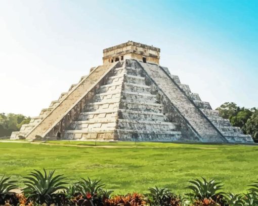 Yucatan Pyramids Diamond Painting