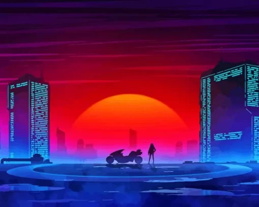 Aesthetic Cyber City Diamond Painting