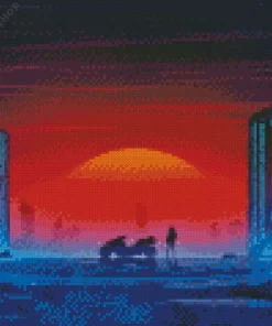 Aesthetic Cyber City Diamond Painting