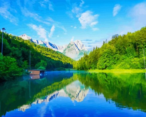 Bavarian Alps Landscape Diamond Painting