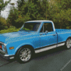 Blue 1972 Truck Diamond Painting