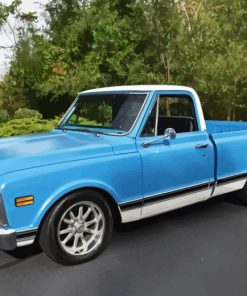 Blue 1972 Truck Diamond Painting