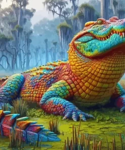 Colorful Alligator Diamond Painting