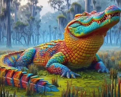 Colorful Alligator Diamond Painting